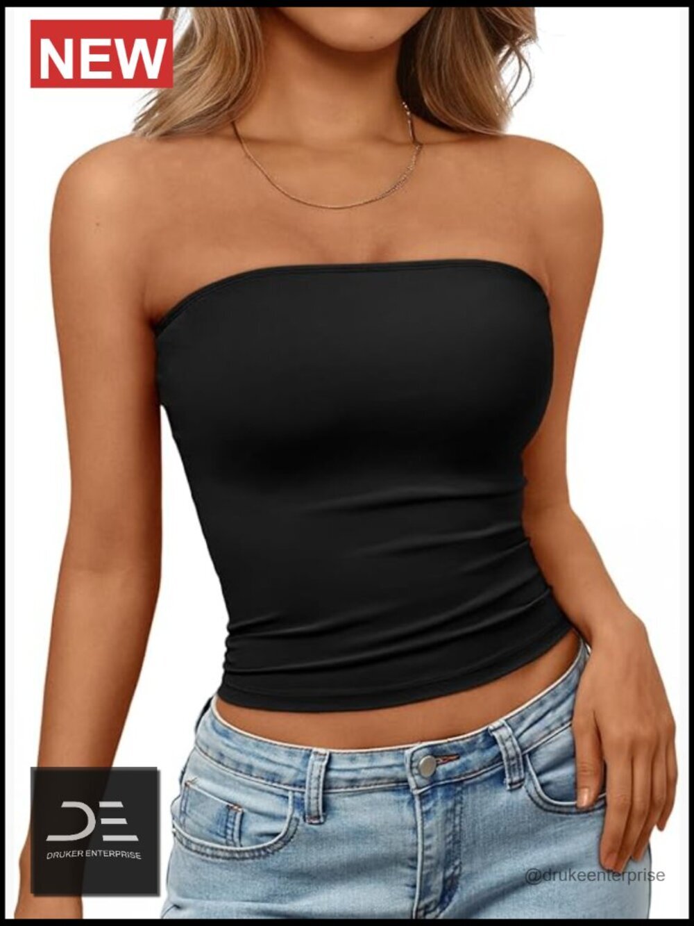 Strapless Bandeau Crop Top with OEKO-TEX Certification